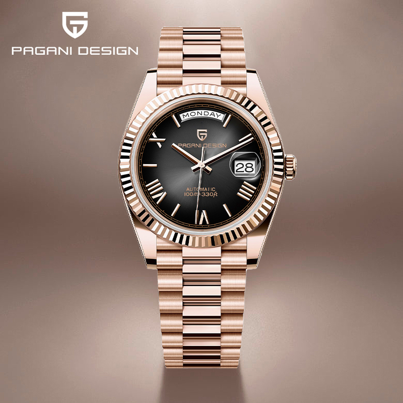 Rolex Watch Datejust - PAGANI DESIGN DD40 Rose Gold Luxury