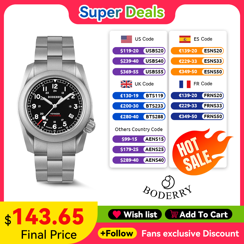 Seiko Watch 5 Sports - Boderry Voyager Field Watch Titanium Automatic