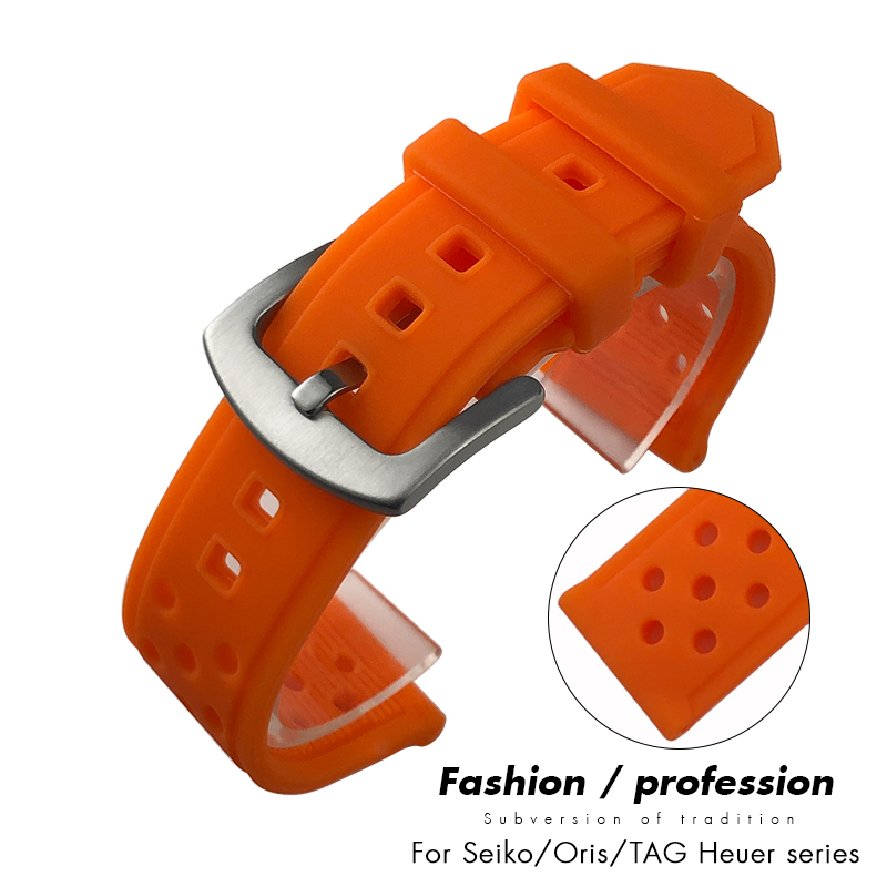 Soft Rubber Silicone Watchband - Seiko Watch 5 Sports recension och pris