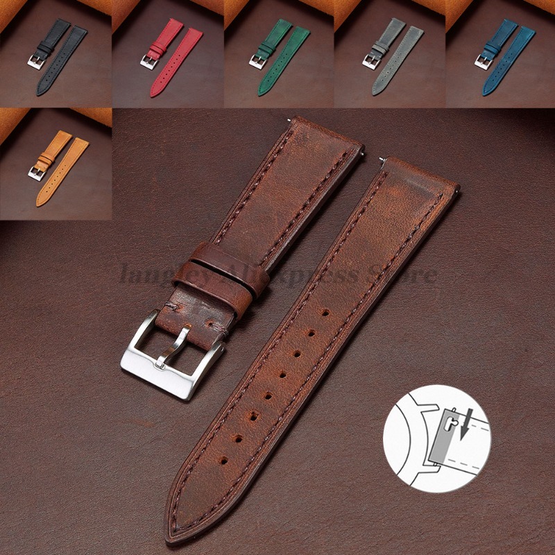 Quick Release Vintage Retro Ge - Leather Strap Quick Release recension och pris