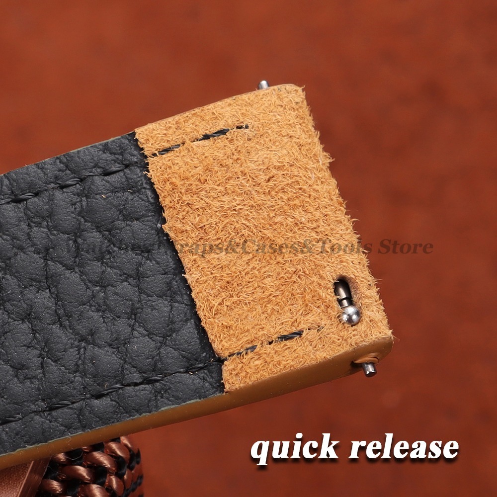 Vintage Suede Cowhide Watch St - Leather Strap Quick Release recension och pris