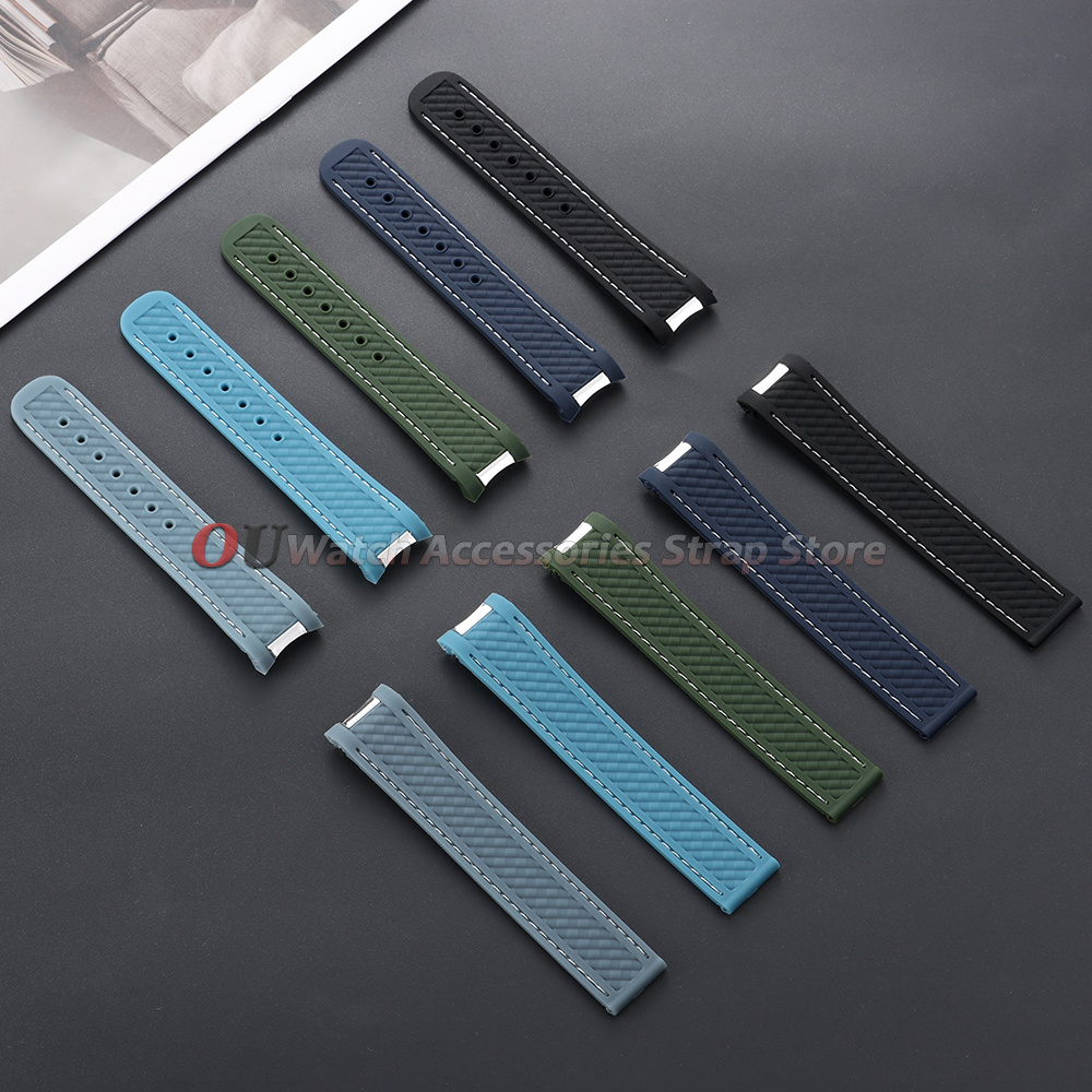 Curved End Silicone Watch Stra - Omega Watch Seamaster recension och pris