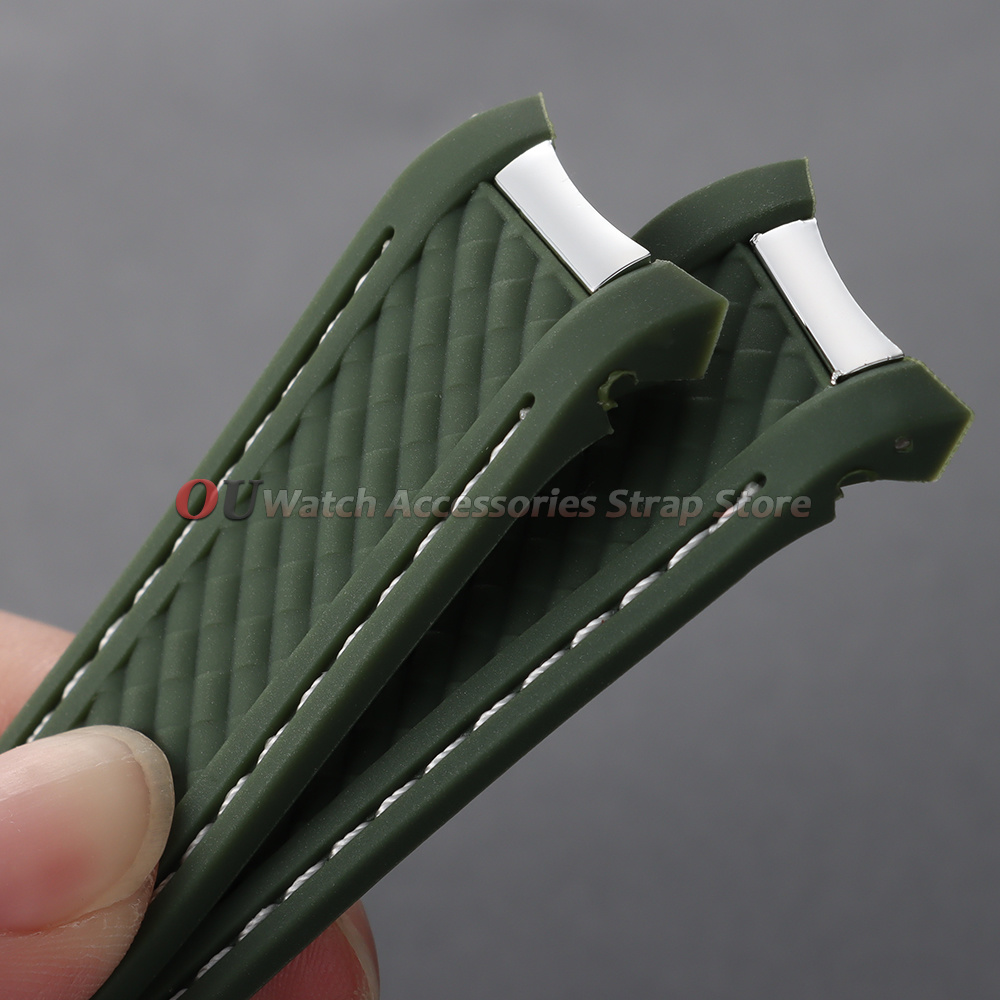Curved End Silicone Watch Stra - Omega Watch Seamaster recension och pris