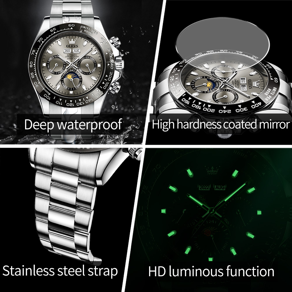 OLEVS 6654 Luxury Mens Watch C - Seiko Watch 5 Sports recension och pris