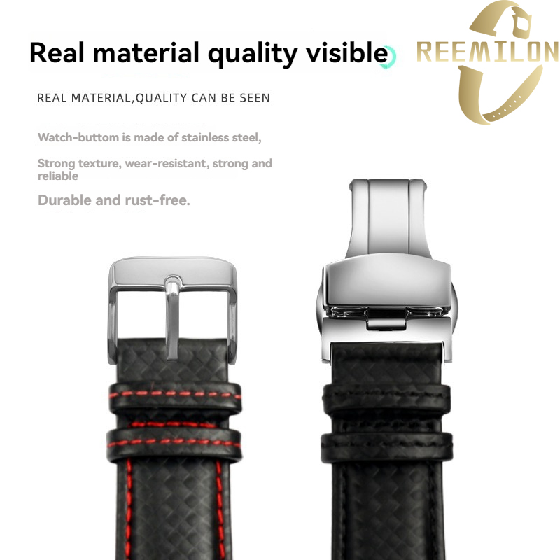 Carbon fiber lines cowhide wat - Patek Philippe Watch Calatrava recension och pris