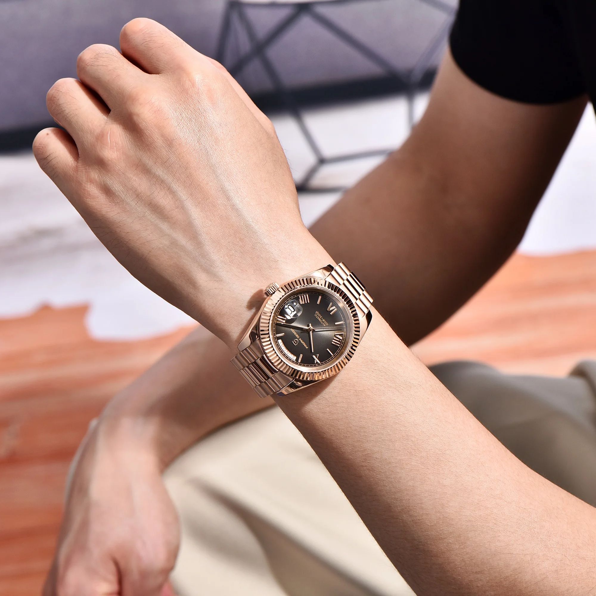 PAGANI DESIGN DD40 Rose Gold L - Rolex Watch Datejust recension och pris
