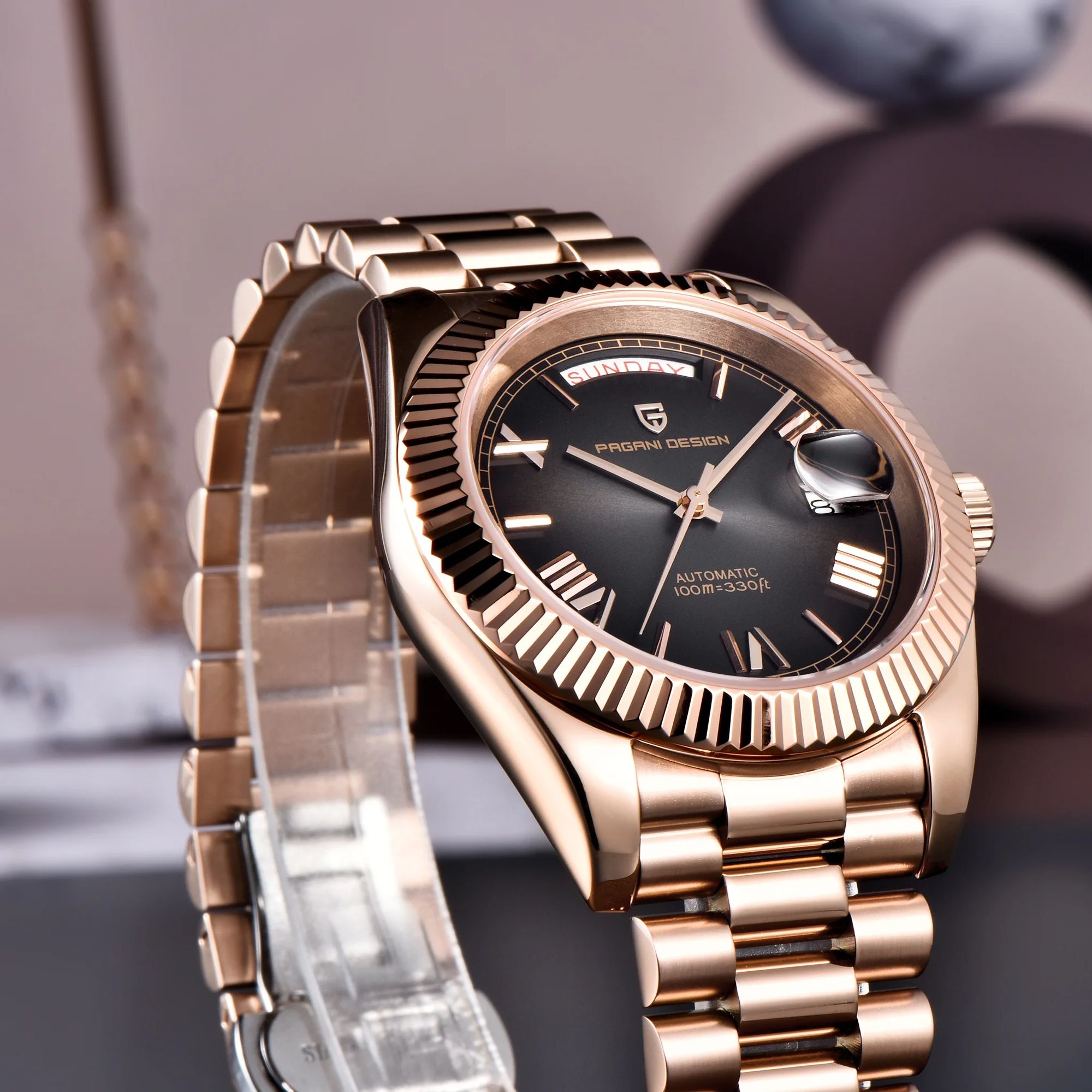 PAGANI DESIGN DD40 Rose Gold L - Rolex Watch Datejust recension och pris